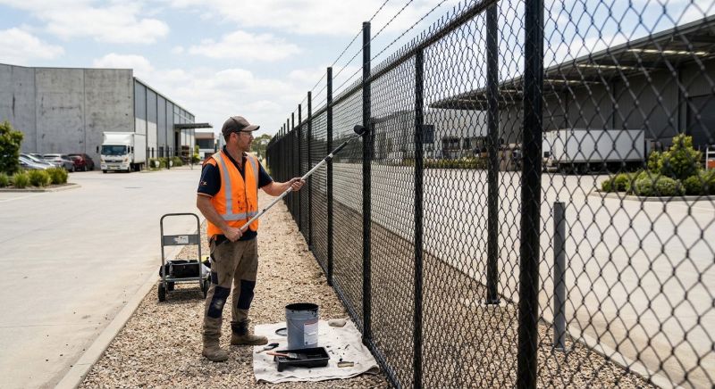 Commercial Fence Painting in Loveland, CO