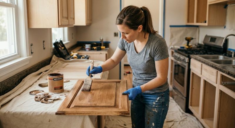 Kitchen Cabinet Staining in Terre Haute, IN